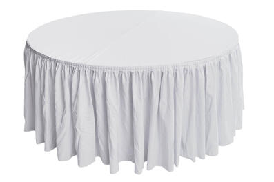 Vorschaubild Banketttisch rund mit Tischtuch 180cm 1
